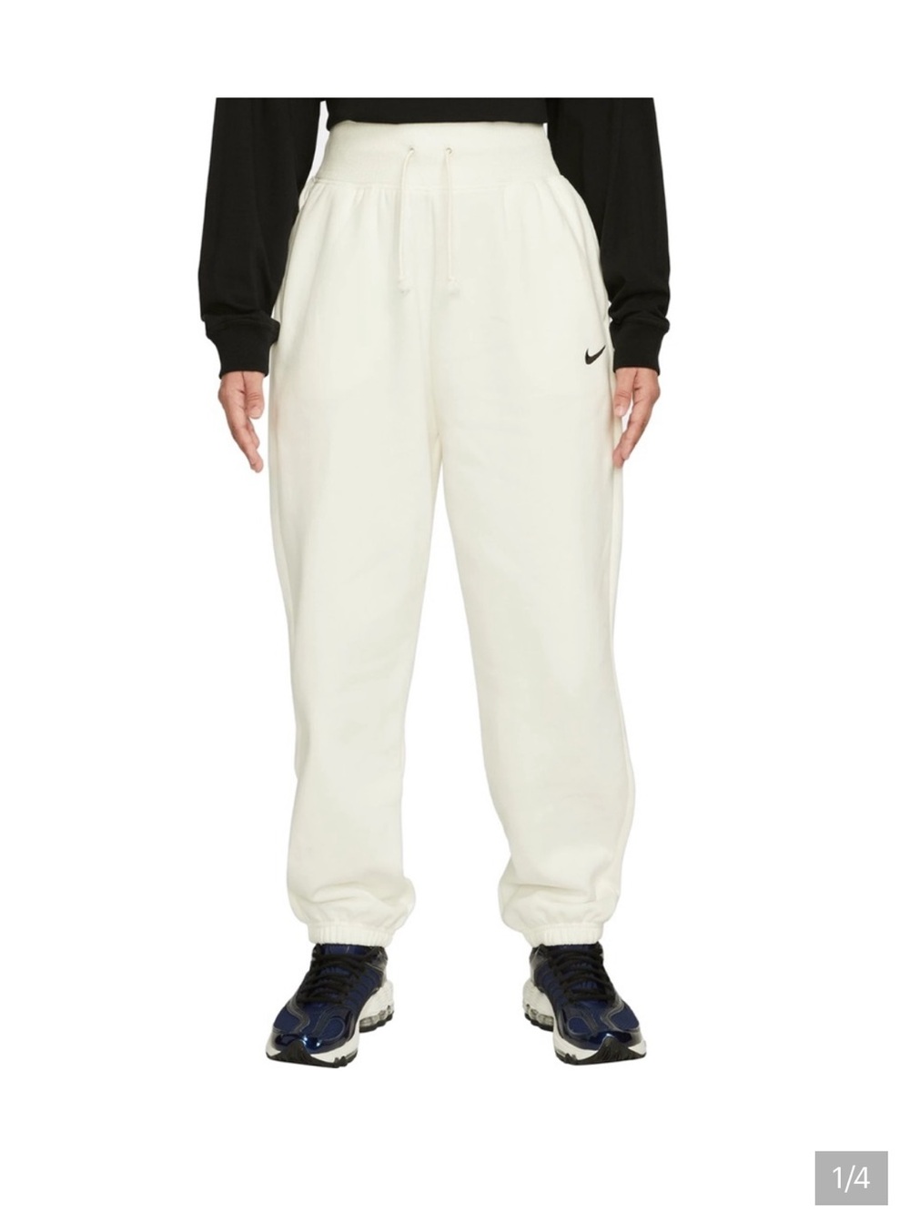 Nike Oversized high waisted  Cream Jogger Pants